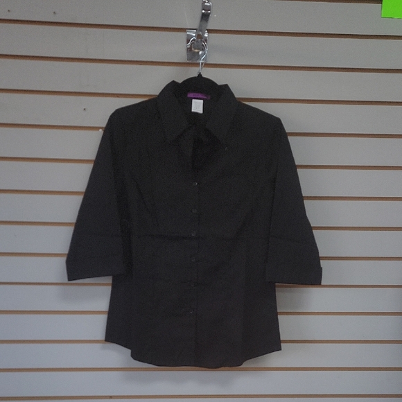 Tops - Elegant Black Button Down Shirt for Women. Avaliable In Size Small - 6Xl